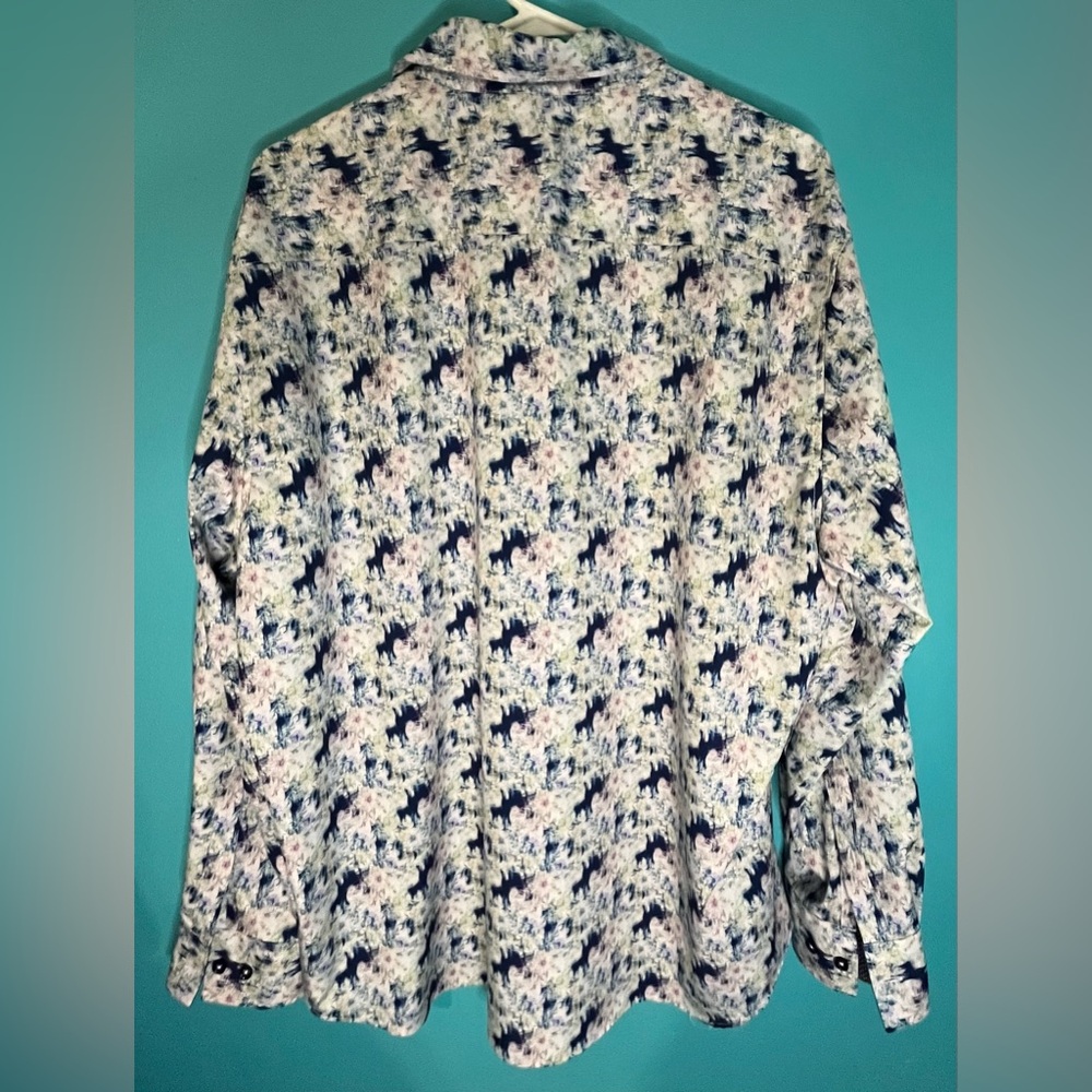 Construct Abstract Colorful Button Down Shirt. Sz… - image 2